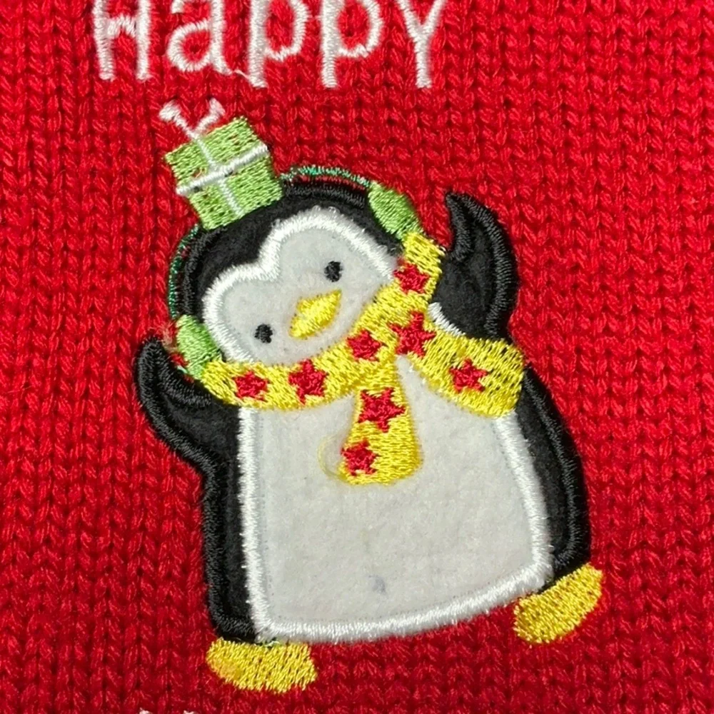 Penguin Knit Holiday Dog Sweater